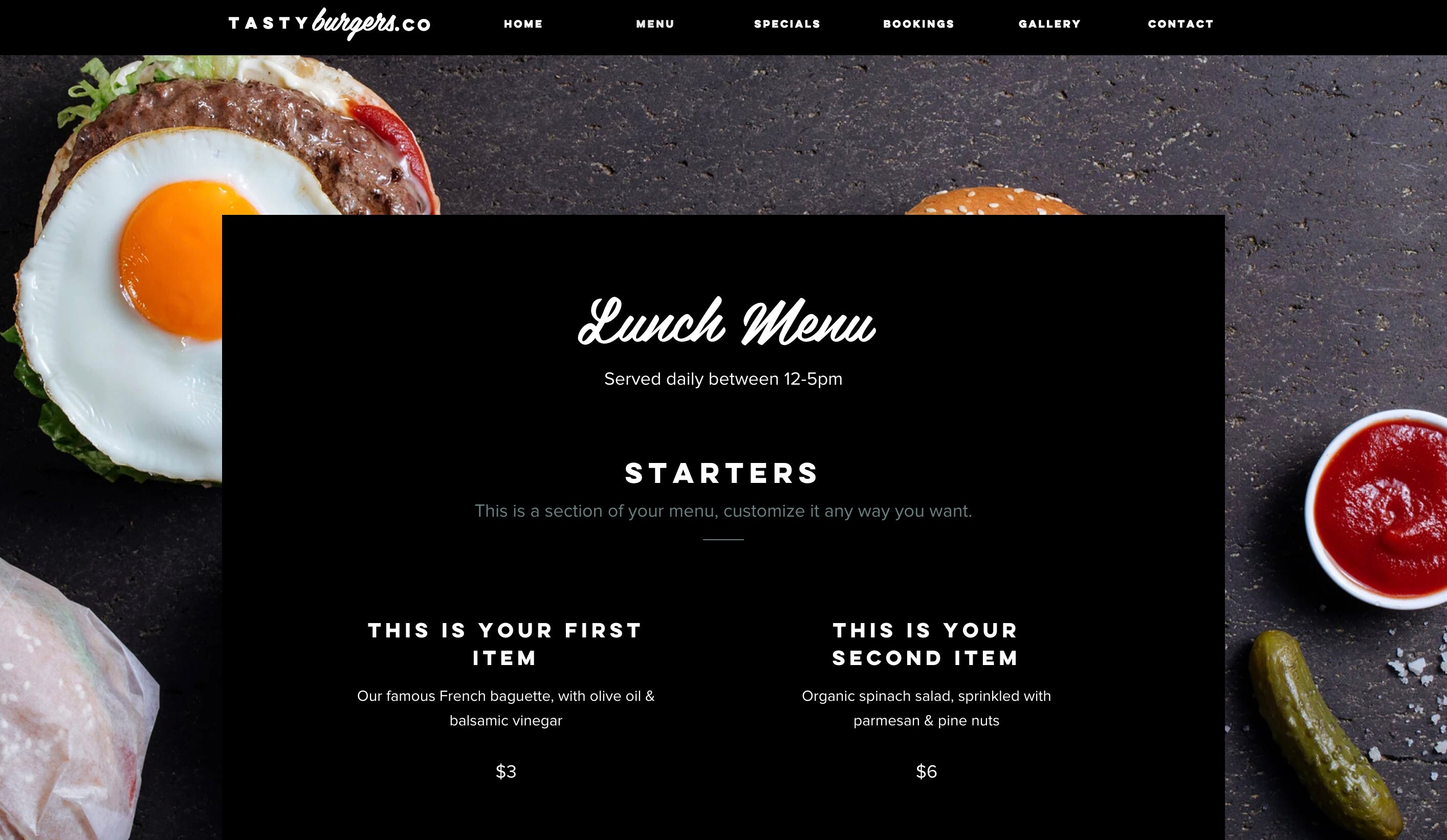 Wix Restaurant Templates Wix Restaurant Templates