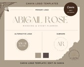 Logo Template Canva, Editable Logo Design, Small Business Logo, Branding Template Canva, DIY Canva Branding Template, Abigail Rose SD1501.
