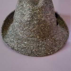 Brown Tweed Fedora Vintage Hat by United Hatters, Cap and Millinery Worker&#39;s International Union