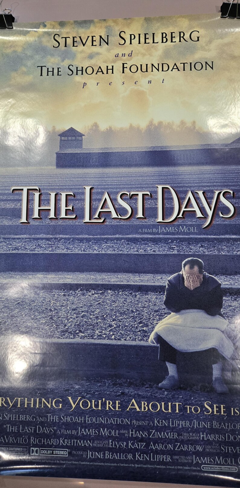 The Last Days Movie Poster, Steven Spielberg and the Shoah Foundation: 1998 - Etsy