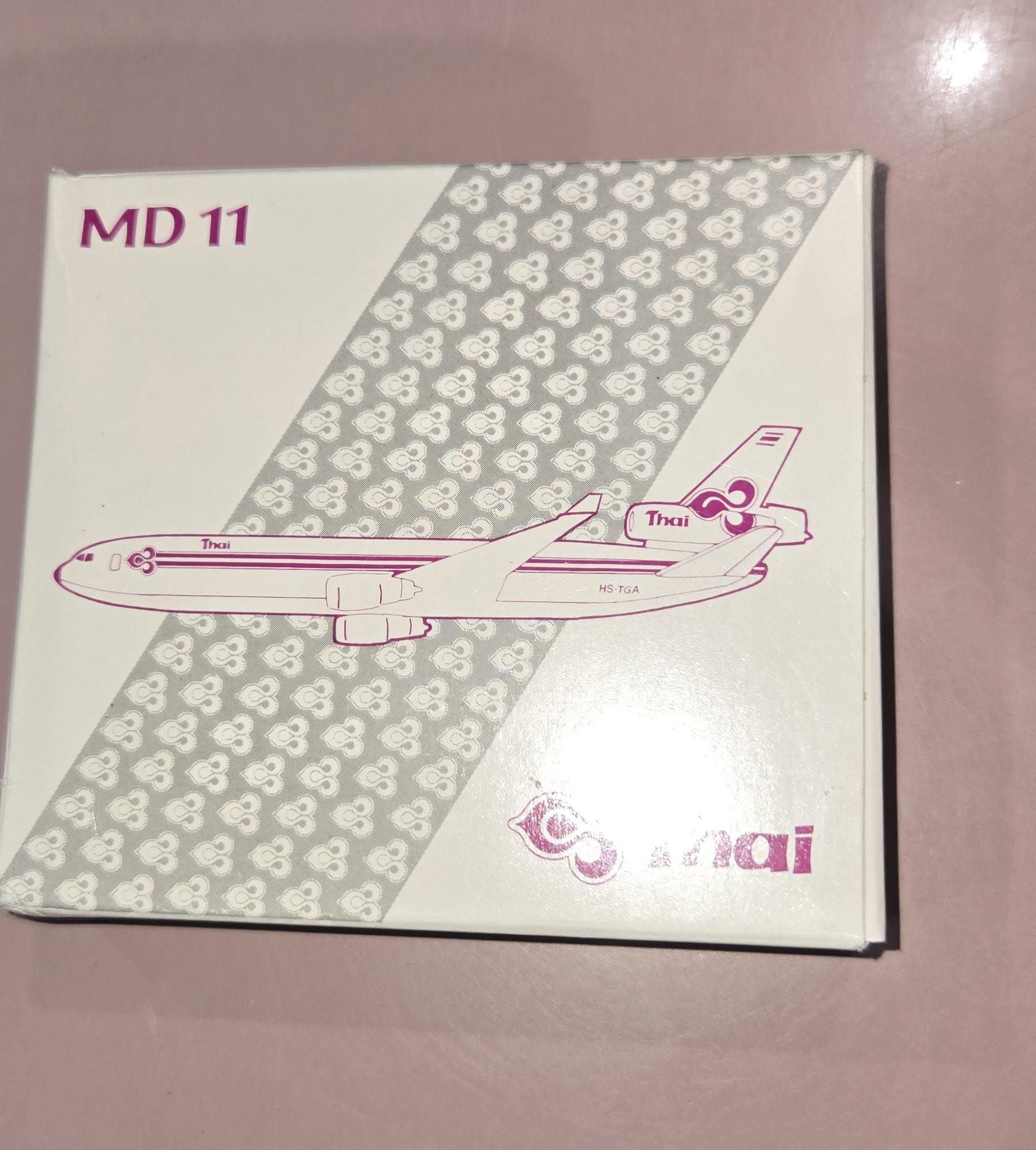 Thai Airlines Schabak Miniature Die Cast MD 11, 1/600 Scale - Etsy