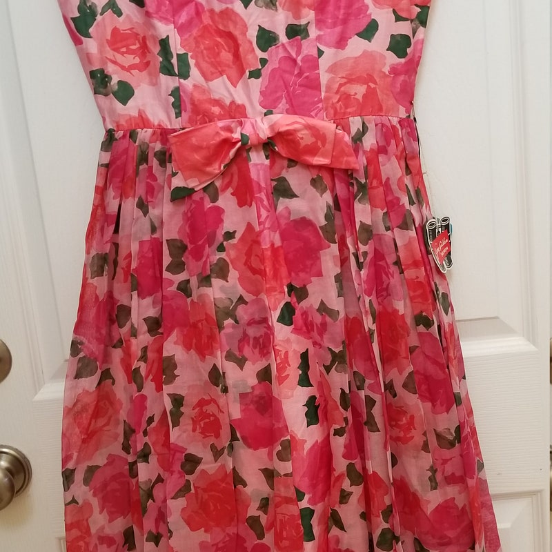 1950s JERRY GILDEN Floral Cotton Palazzo Jumpsuit | small