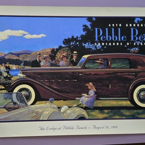 Pebble Beach, Concours D' Elegance Poster - Etsy