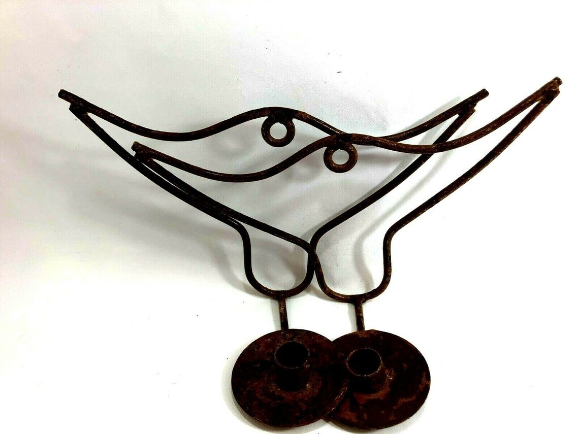 Westlichen Stil Kuh skizziert Metall Wand Kerzenhalter Set von | Etsy