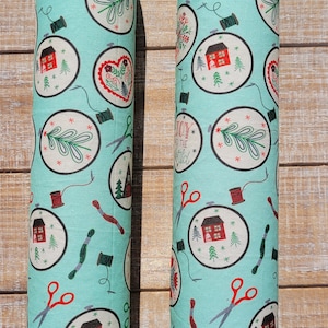 Christmas Sewing & Buttons Pattern Boot Shapers - Boot Stands -Boot Trees - Cotton Fabric
