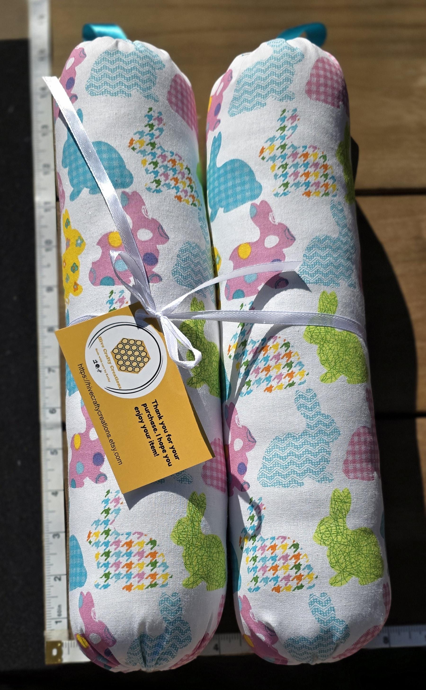 Colorful Bunnies Pattern Boot Shapers - Boot Stands -Boot Trees - Cotton Fabric