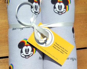 True Original Mickey Pattern Boot Shapers - TALL or SHORT LENGTH - Boot Stands -Boot Trees - Flannel Fabric