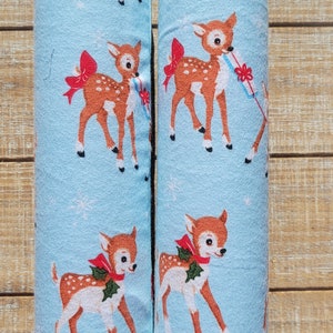 Holiday Reindeer Pattern Boot Shapers - Boot Stands -Boot Trees - Flannel Fabric