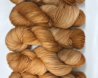 Hand dyed yarn/ caramel cream