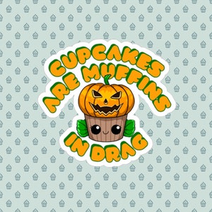 Pumpkinhead Drag Cupcake Couture Die-Cut Sticker