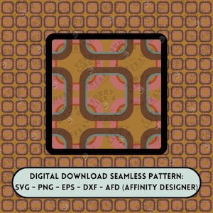 Overlook Hotel Gold Zimmerteppich SVG | Horror Themed Digitale Dateien | Die glänzende SVG | Geometrisches Quadrat Überlappendes Muster SVG