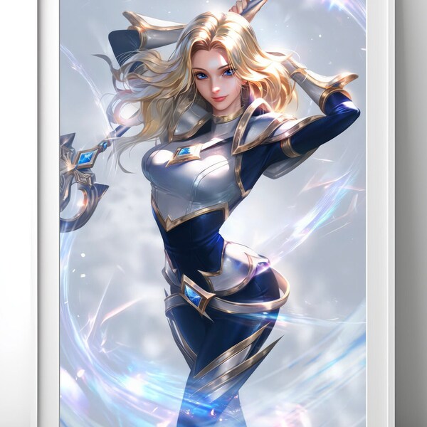 Lux Poster | League of Legends Poster | Gaming Decor | Lux wall art | Video game poster | Gaming gift | Luxanna Crowngaurd