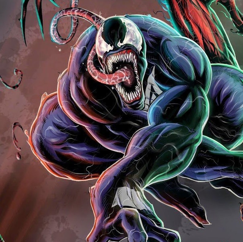 VENOM and CARNAGE Poster Prints Marvel Wall Art MCU