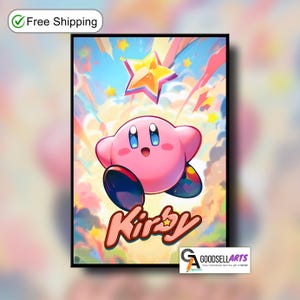 カービーポスター、任天堂ウォールアートプリント、ゲームルーム装飾、カービードリームランドビデオゲームポスター、子供、任天堂ファン、コレクターへのゲーマーギフト