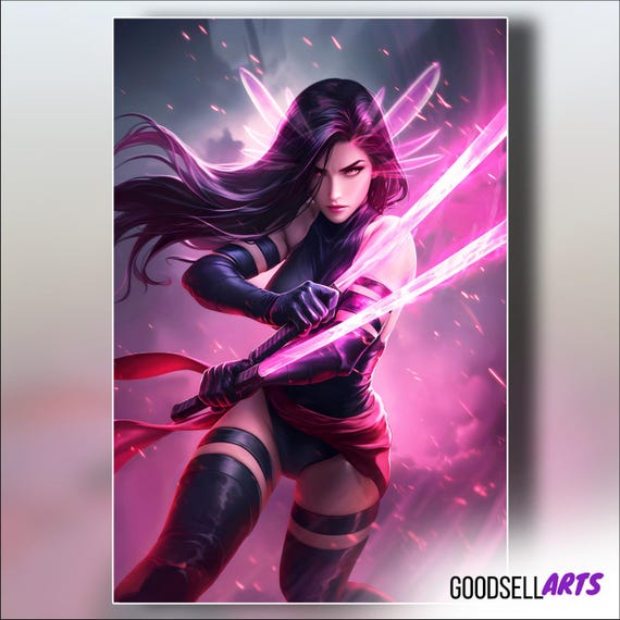 Psylocke Poster Print | Marvel Rivals Poster | X-men Art Print