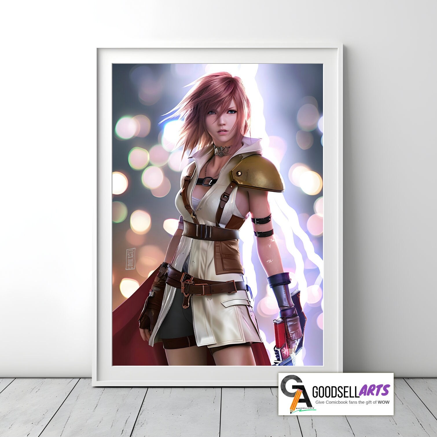Lightning Final Fantasy Poster | FF13 Gaming Decor | Lightning FF