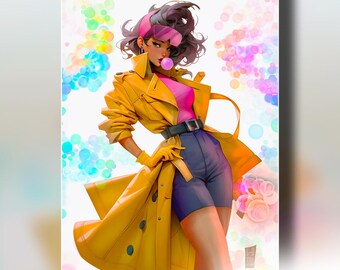 Jubilee X-men Poster | Marvel X-men Print Jubilee Wall Art