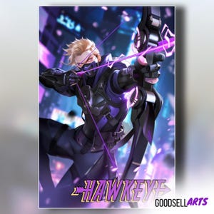 Hawkeye Art Print | Marvel Rivals Poster | Clint Barton Wall Decor | Avengers Fan Gift