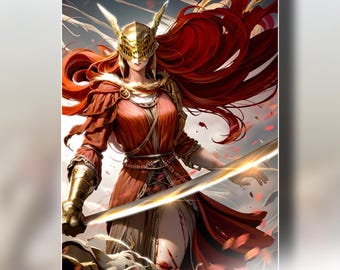 Malenia Poster | Elden Ring poster | Malenia wall art print | Video game art | Gamer room decor | Malenia blade of Miquella