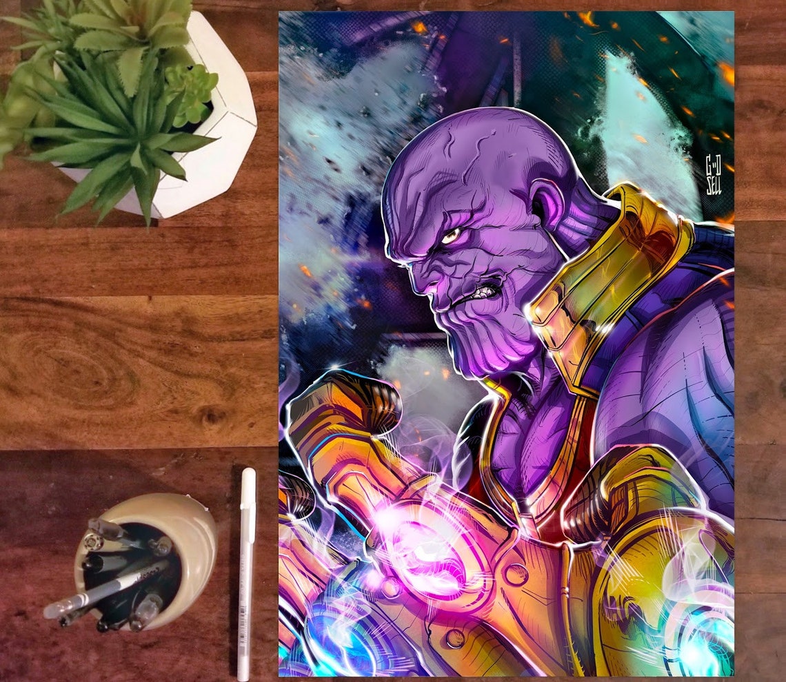THANOS POSTER print/ Marvel Wall Art Decor-Endgame Infinity - Etsy France
