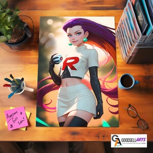 Jessie Team Rocket Poster | Pokemon Poster | Gaming Gift | Video Game