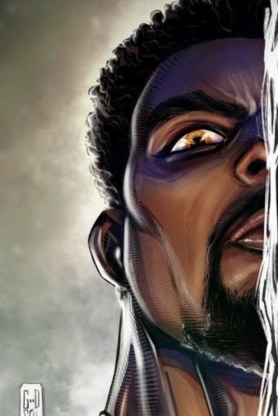Marvel Black Panther Gift Tchalla Poster Wall Art Prints Avengers Endgame Infinity War Wakanda Superhero Fanart Marvel Gifts For Men Kids