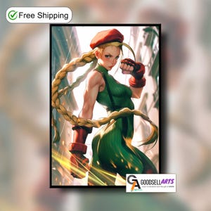 Cammy Street Fighter Poster | &quot;Canon Spike!&quot; | Street Fighter Art |  | Cammy White | SF6 | Video Game Poster | Gaming Gift
