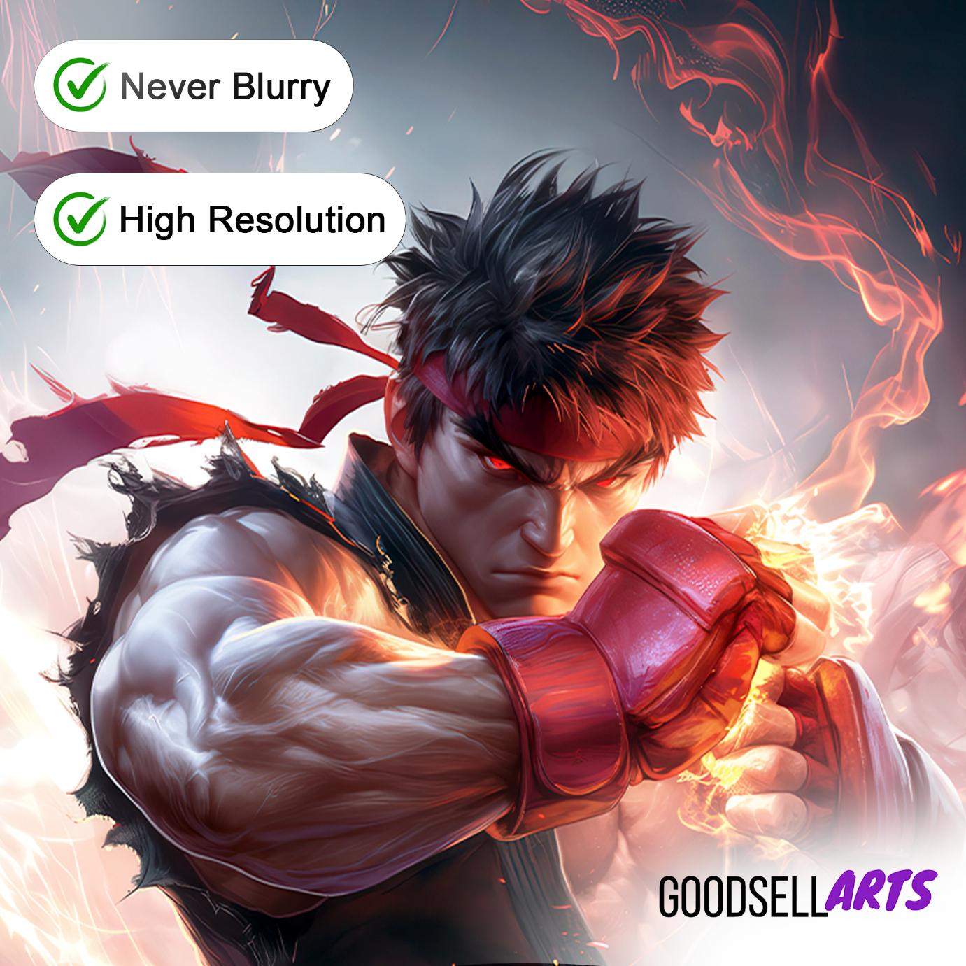 Evil Ryu Street Fighter Poster | Ryu Wall Art | SF6 Poster | Ryu