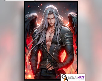 FINAL FANTASY.Ⅶ 厚紙ポスター セフィロス FINAL FANTASY.Ⅶ 厚紙ポスター セフィロス - メルカリ