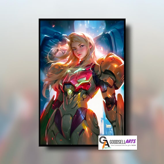Samus Aran Metroid Poster, Nintendo Metroid Prime 4 art, Nintendo
