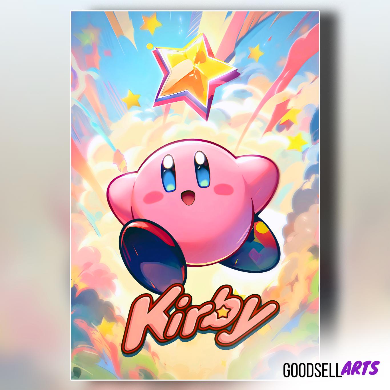 Kirby Poster | Nintendo Wall Art | Kirby Art Print | Gamer Room