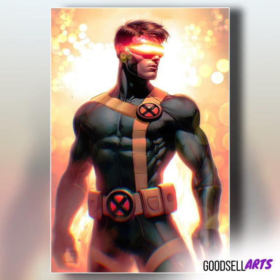 Cyclops Art Print | X-men Poster | Marvel Wall Art | Scott Summers