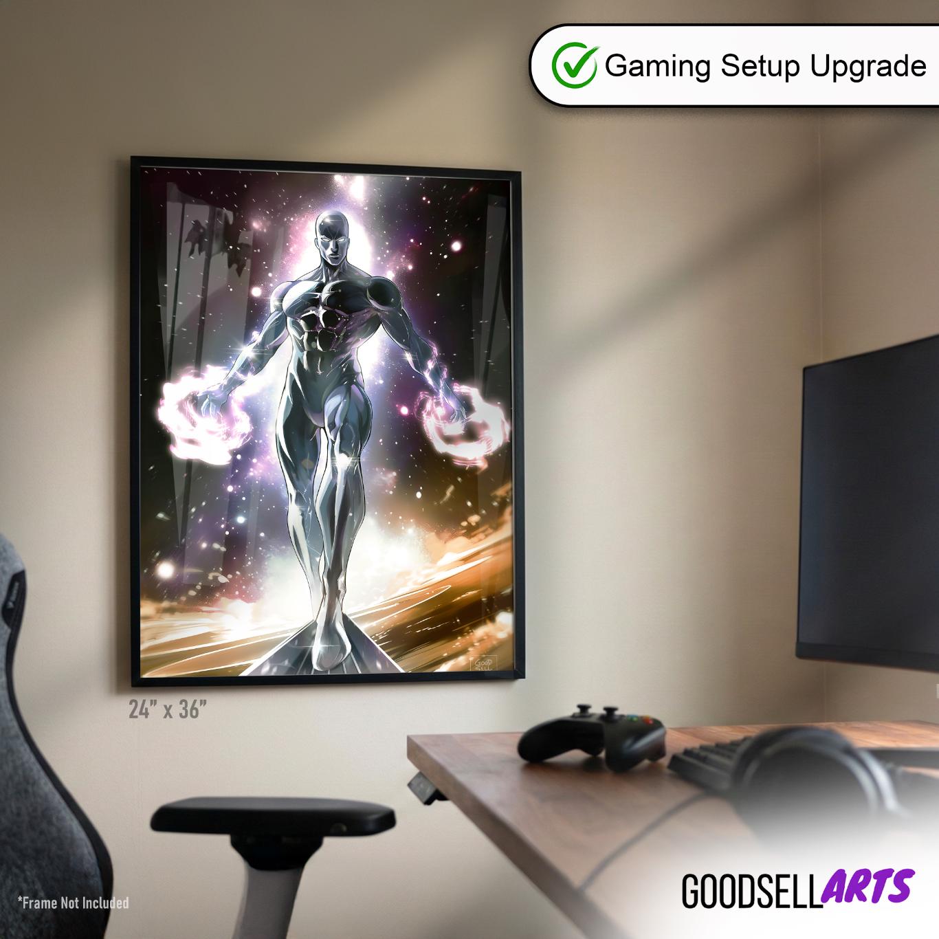 Silver Surfer Poster | Marvel Wall Art Print | Norrin Radd Art