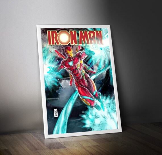 Iron Man Poster Marvel Avengers Endgame Movie Print Marvel Wall Art Decor Infinity War Mcu Marvel Gifts For Men Tony Stark Poster
