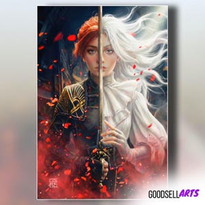 Expedition 33 Poster | Clair Obscur Wall Art | Maelle Art Print | E33 Video Game Print | Gamer Room Decor | RPG Gaming Gift | Dark Fantasy