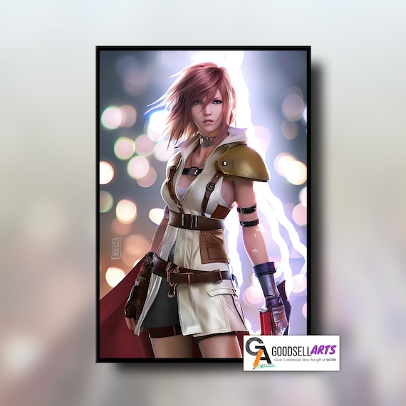 Lightning Final Fantasy Poster | FF13 Gaming Decor | Lightning FF
