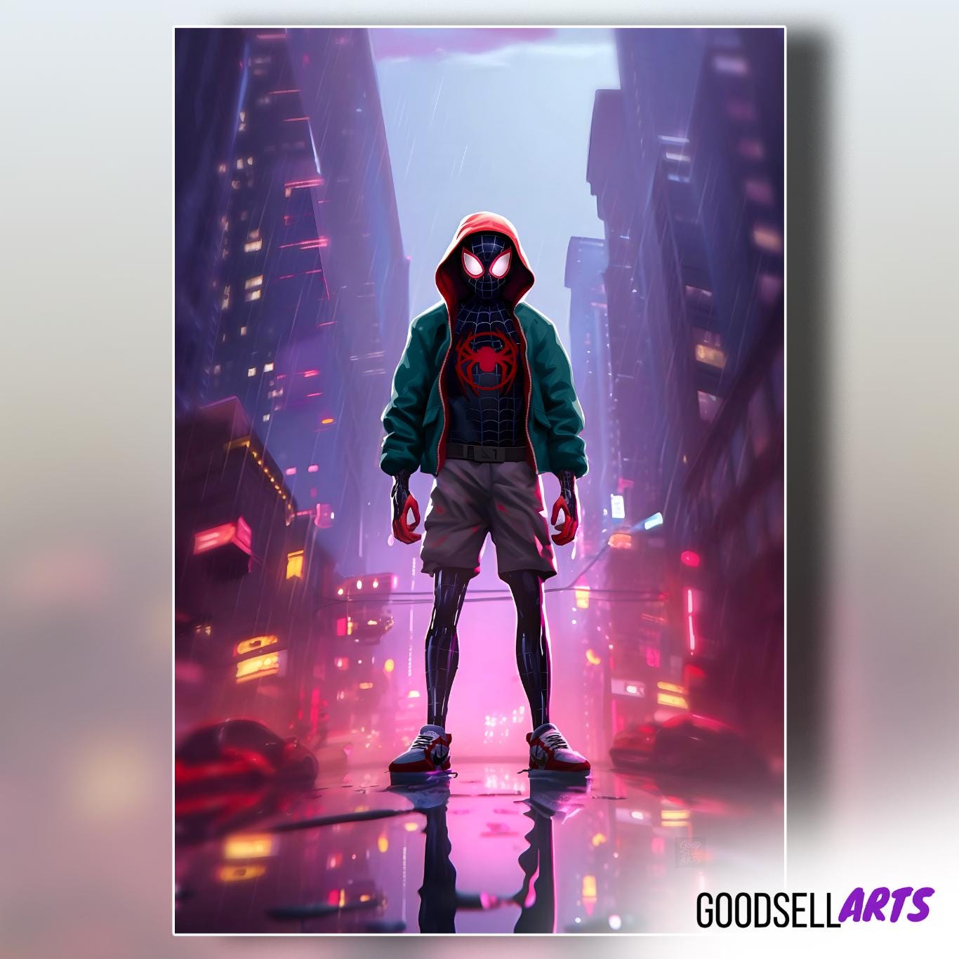 Miles Morales Poster | Spider-man Wall Art | Spider-verse Print