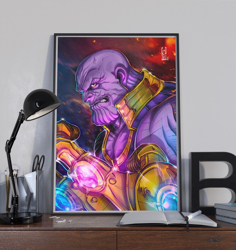 THANOS POSTER print Marvel Wall Art Decor Avengers Infinity - Etsy.de