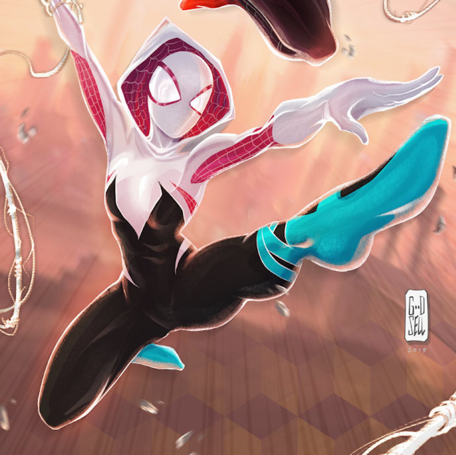 Miles Morales and Gwen poster Print Spider man into the Etsy