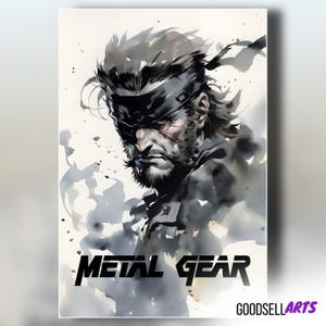 Solid Snake Art Print | Metal Gear Solid Poster | Big Boss Wall Art | MGS Fan Gift | Foxhound | Snake Eater | Tactical Espionage Decor