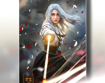 Real Maelle Art Print | Clair Obscur Expedition 33 Poster | Paintress True Form | E33 Wall Art | Dark Fantasy RPG | JRPG Gift | E33 Fan