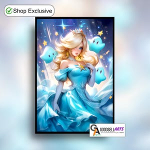 Princess Rosalina Poster | Super Mario Galaxy poster | Nintendo art print | Gaming Poster | Video Game Wall Art | Rosalina Mario Art Print