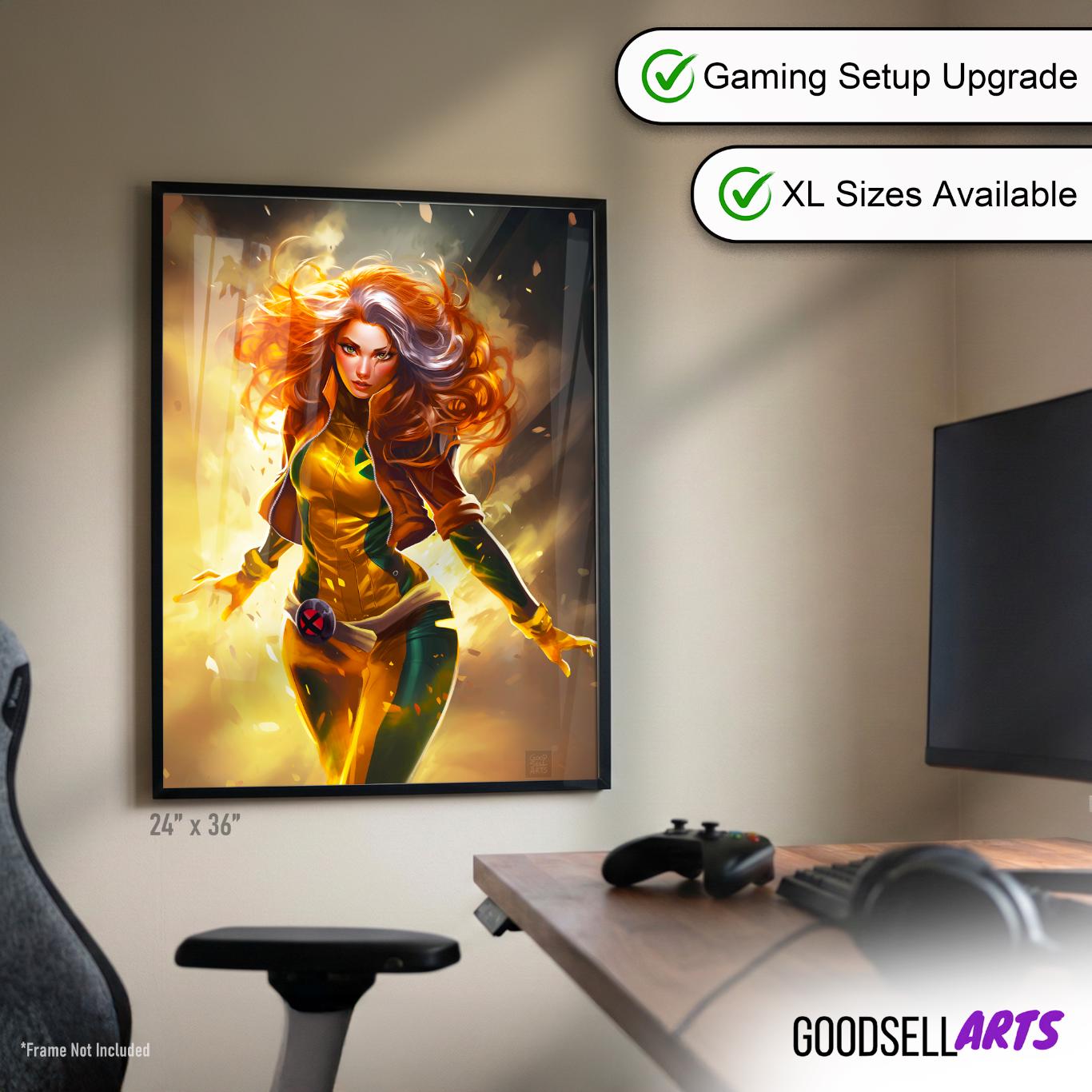 Rogue Art Print | X-men Wall Art | Anna Marie Poster | Marvel