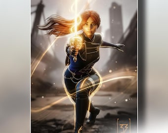 Maelle Art Print, Expedition 33 Wall Art, Clair Obcsur Video game poster, Gamer room decor, Maelle wall decor, E33 fanart, RPG fan gift