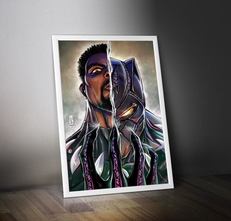 Black Panther POSTER SET Marvel Wall Art Prints Avengers Etsy