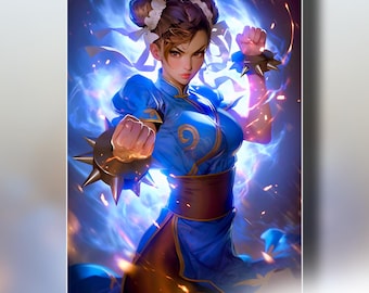 Street Fighter 6 Poster | Chun-Li Art Print | SF6 Wall Art | Gamer Room Decor | Video Game Print | Fighting Game Decor | Capcom Gift