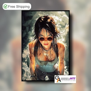 Lara Croft Tomb Raider Poster Print | Gaming Poster | Video Game Poster | Lara Croft Art | Shadow of the Tomb Raider | Game Room Decor Gift