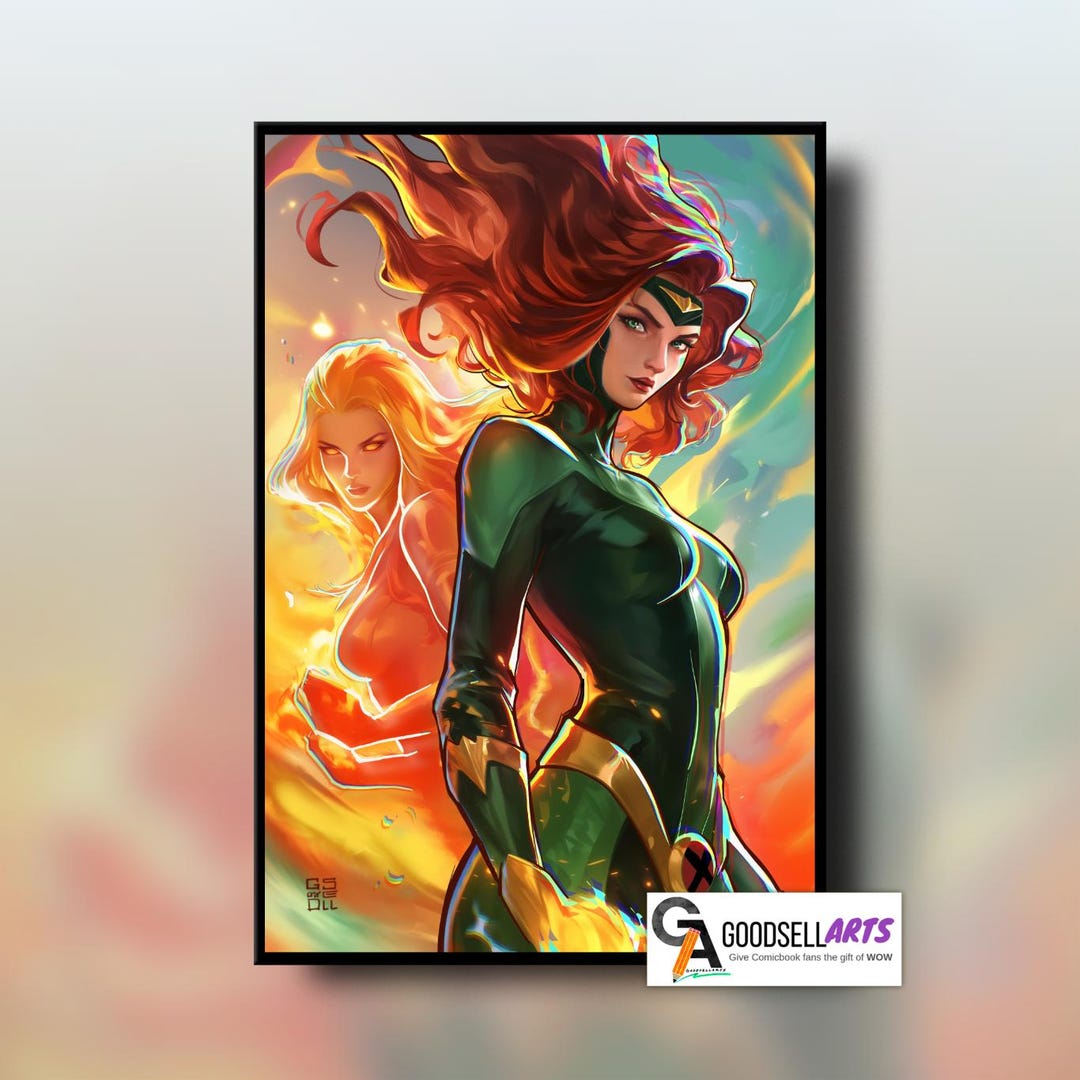 Marvel Rivals Background Gray Jean Grey Marvel Rivals Poster, Pheonix X-men Wall Art Print, Superhero ...