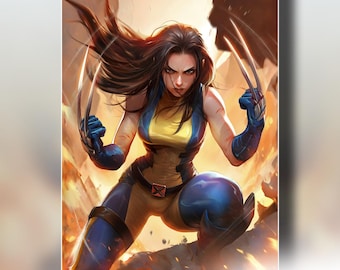 X-23 Art Print | Laura Kinney Poster | X-Men Wall Art | Female Wolverine | Adamantium Claws | X-Men 97 Gift | Mutant Decor | Marvel Fan
