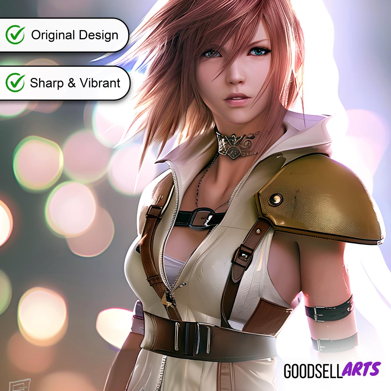 Lightning Final Fantasy Wall Art, FF13 Heroine, Claire Farron